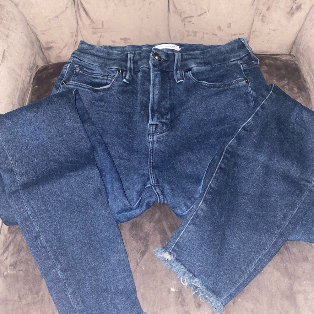 Good American Raw Hem Good Legs